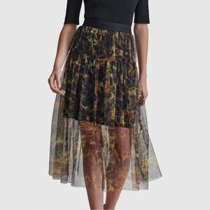 DKNY Women's Animal Print Maxi Skirt